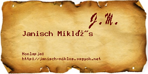 Janisch Miklós névjegykártya