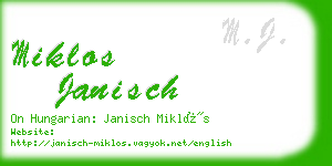 miklos janisch business card